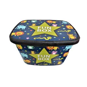 Cutie depozitare pentru copii 50 litri Fun Box V2 multicolor cu animalute imagine
