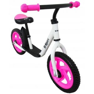 Bicicleta fara pedale cu suport pentru picioare R5 roz R-Sport imagine
