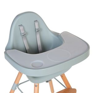 Tavita scaun de masa Childhome Evolu + protectie din silicon menta imagine