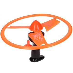 Disc zburator luminos cu dispozitiv de lansare portocaliu 25 cm imagine