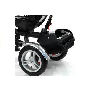 Tricicleta cu pedale pentru copii cu scaun rotativ negru LeanToys imagine