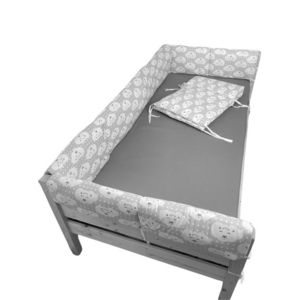 Set aparatori laterale Maxi pentru pat Montessori 160x80 cm Nori Zambareti gri imagine