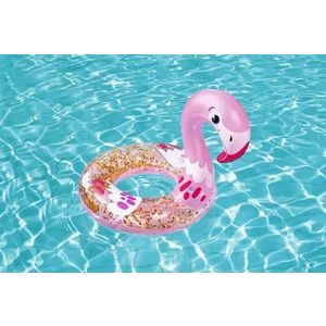 Colac gonflabil pentru inot copii 3-6 ani 61x61 cm forma de Flamingo Bestway imagine