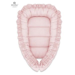 Cosulet bebelus MimiNu pentru dormit Baby Nest 55 x 75 cm Royal Powder Pink imagine