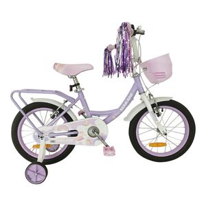 Bicicleta 16 inch cu roti ajutatoare si cosulet Makani Breeze Purple imagine