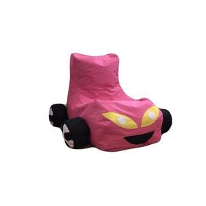 Fotoliu tip masinuta Big Bean Bag pentru copii textil umplut cu perle polistiren roz imagine