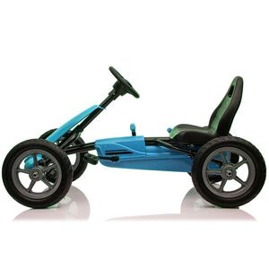 Kart cu pedale si roti gonflabile Karera Albastru Kidscare imagine