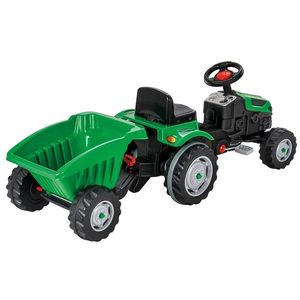 Tractor cu pedale si remorca Pilsan Active with Trailer 07-316 green imagine