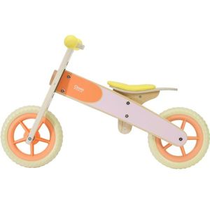 Bicicleta din lemn fara pedale 12 inch Classic World Orange imagine