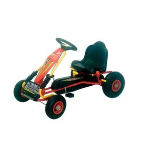 Kart cu pedale si roti gonflabile Racing Car Red imagine