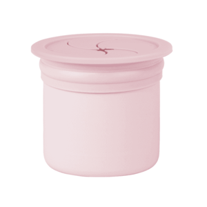 Cana cu pai si recipient gustari Minikoioi premium silicone Sip+Snack pinky pinkvelvet rose imagine
