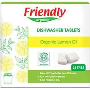 Detergent de vase automat Friendly Organic 450 g x 25 tablete imagine