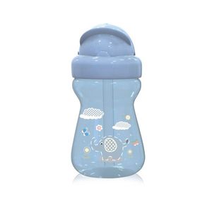 Cana sport mini Animals cu pai moale si flexibil 6 luni+ 200 ml Moonlight Blue imagine