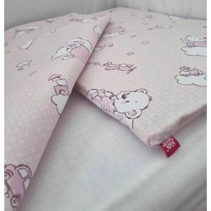 Lenjerie de pat pentru copii 3 piese Ursuletul Martinica roz 52x95 cm 75x100 cm imagine
