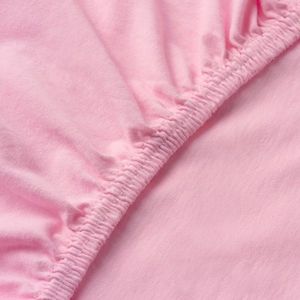 Cearsaf din bumbac jersey cu elastic pe contur 120x60x15 cm roz imagine
