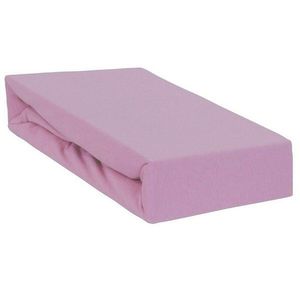Cearceaf impermeabil cu elastic Qmini pentru patut 120x60 cm din jerseu Pink imagine