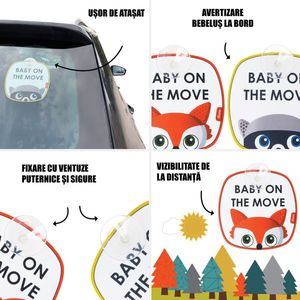 Set 2 indicatoare auto Diono Baby On the Move imagine