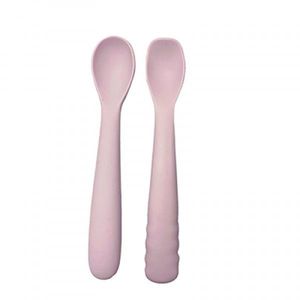 Set 2 linguri Bo Jungle pentru bebelusi din silicon roz imagine