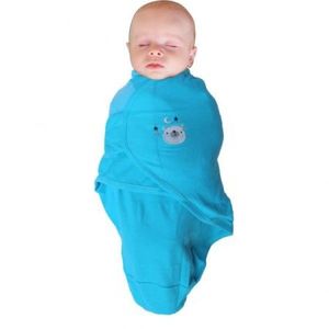 Body special bebelusi tip Wrap BO Jungle ursulet albastru S 3-6 kg din bumbac imagine