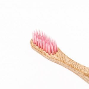 Periuta de dinti din bambus pentru copii roz Nordics imagine
