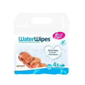 Servetele umede pentru bebelusi WaterWipes 4x60 buc 0luni + imagine