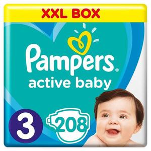 Scutece Pampers Active Baby XXL Box Marimea 3, 6 -10 kg 208 buc imagine