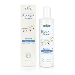 Lapte de baie Bioskin Junior pt bebelusi si copii piele foarte sensibila, uscata cu eczeme Salcura 300 ml imagine
