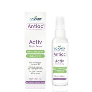 Spray Antiac fata si corp pt curatarea pielii congestionate cu acnee Omega, vitamina A, E Salcura 100 ml imagine