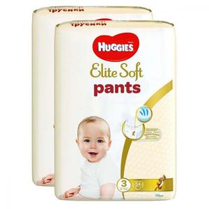 Pachet 2 x Scutece chilotel Huggies Elite Soft Pants 3 Mega Pack, 6-11 kg, 108 buc imagine