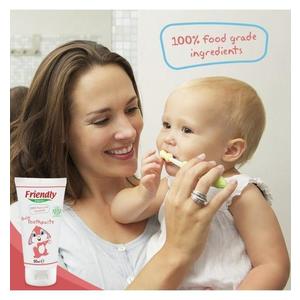 Pasta de dinti pentru copii cu aroma de zmeura 50 ml Friendly Organic imagine
