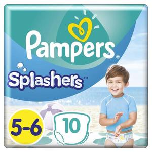 Scutece chilotel pentru apa Pampers Splashers marimea 5 Baby Shark 14+ kg 10 buc imagine