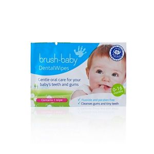 Servetele umede pentru igiena gingiilor 0-16 luni 28 buc Brush Baby imagine