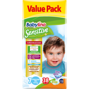 Scutece Babylino Sensitive Valuepack N7 17+ kg 38 buc imagine