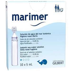 Solutie sterila de apa de mare Marimer Izotonic 10 doze Gilbert imagine