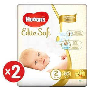 Scutece Huggies Elite Soft 2 , 4-6 kg 160 buc imagine