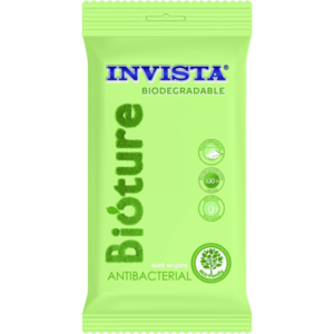 Set 15 servetele umede antibacteriene biodegradabile verde Invista IV3200 imagine