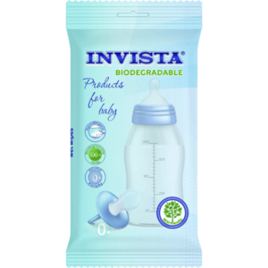 Set 15 servetele umede bebelusi biodegradabile albastru Invista IV3205 imagine