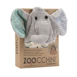 Prosop de baie cu gluga Zoocchini 70x70 cm Happy Elephant imagine