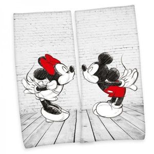 Set 2 prosoape Herding Mickey si Minnie bumbac 80 x 180 cm imagine