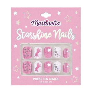 Set 10 unghii false Starshine Nails, cu adeziv Press-On, pentru fetite, Martinelia imagine
