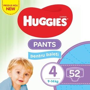 Scutece-chilotel Huggies Mega pack 4 Boy 9-14 kg, 52 buc imagine