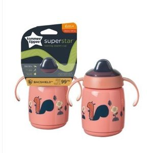Cana Tommee Tippee Sippee cu protectie Bacshield si capac 300 ml Roz 1 buc imagine