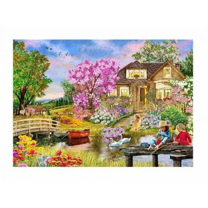 Puzzle din lemn - Springtime Cottage - 200 piese imagine