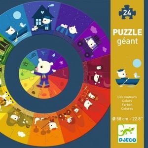 Puzzle circular Djeco, culori imagine