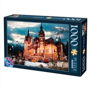 Puzzle 1000 piese - Imagini din Romania - Castelul Peles - Seara | D-Toys imagine