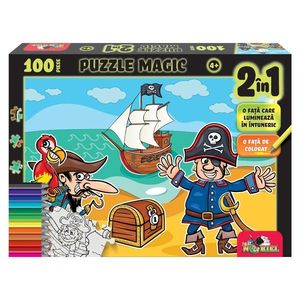 Puzzle Magic 2 in 1, Noriel, Pirati, 100 piese imagine
