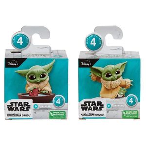Set 2 figurine Baby Yoda, Star Wars, Mandalorian Grogu, Bounty Collection F5860 F5856 imagine