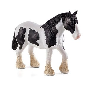 Figurina Mojo, Cal alb cu negru Clydesdale imagine