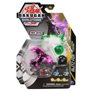 Figurina metalica Bakugan Evolutions, Platinum Power Up S4, Blitz Fox, 20138077 imagine