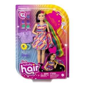 Papusa Barbie cu par lung si accesorii, Totally Hair Hearts imagine
